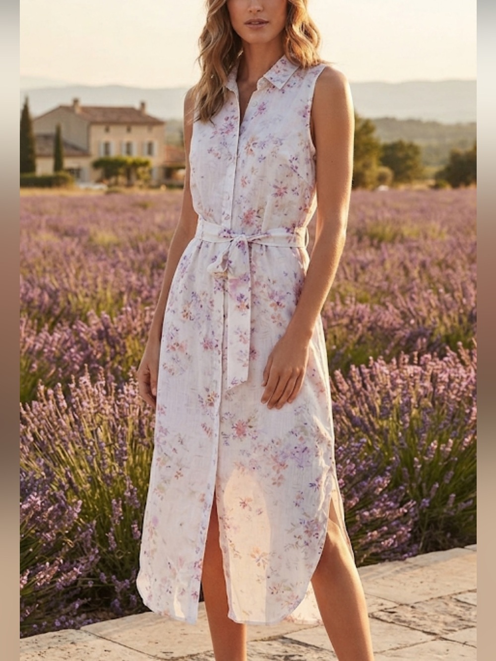 New ANTHROPOLOGIE Cloth & Stone Floral Button Shirt Dress Sleeveless - Picture 2 of 14